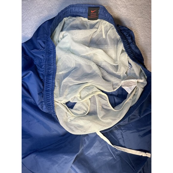 Vintage 90`s NIKE Swim Shorts Size XL Blue with Name on Rear Amazing condition - Picture 5 of 11